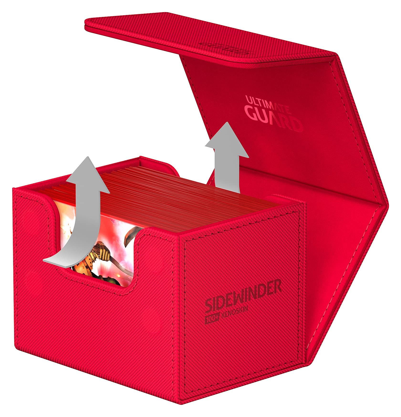 ultimate-guard-sidewinder-100-xenoskin-deck-case-rot-monocolor image 5