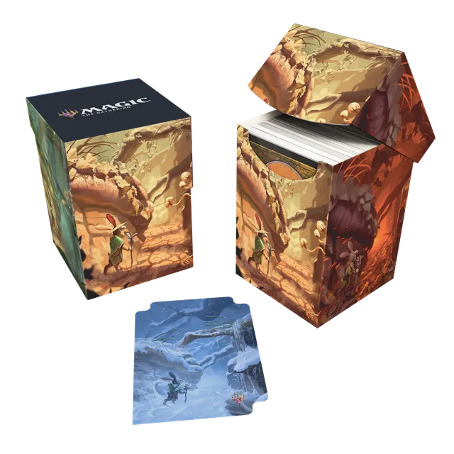 ultra-pro-100-deck-box-bloomburrow-season-lands-forest-summer-gr-n-f-r-magic-the image 1