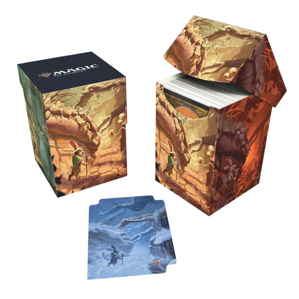 ultra-pro-100-deck-box-bloomburrow-season-lands-forest-summer-gr-n-f-r-magic-the image 1