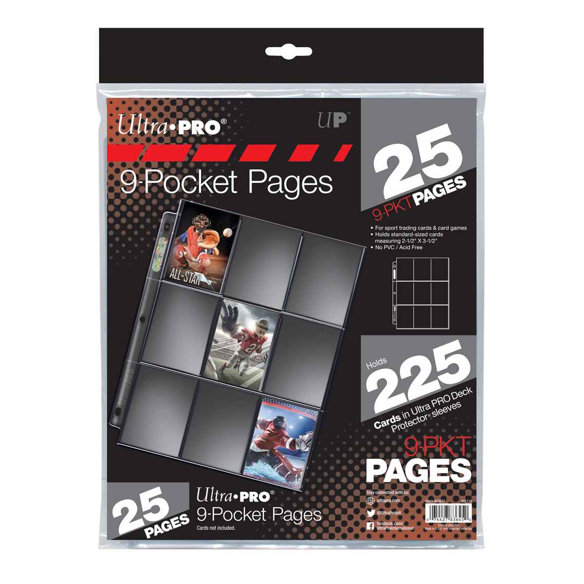 ultra-pro-silver-series-9-pocket-pages-25ct-f-r-standard-karten-2-5-x-3-5 image 3