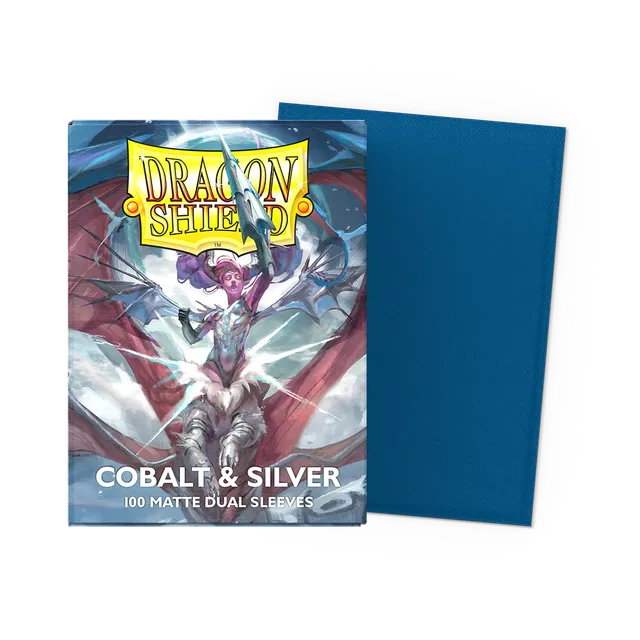 dragon-shield-cobalt-silver-matte-dual-sleeves-standard-100-st-ck image 1