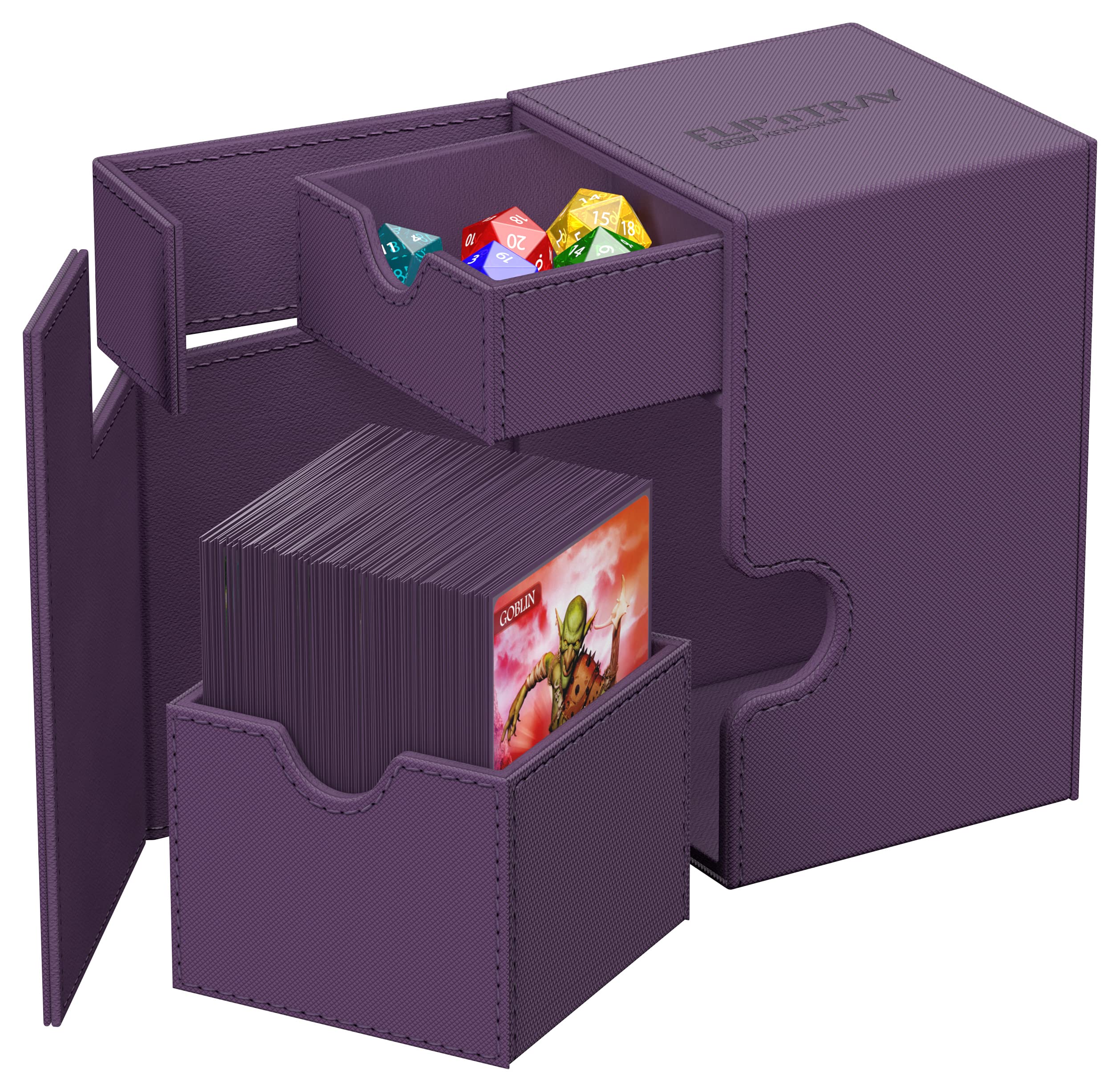 ultimate-guard-flip-n-tray-100-xenoskin-monocolor-violett-deckbox image 5
