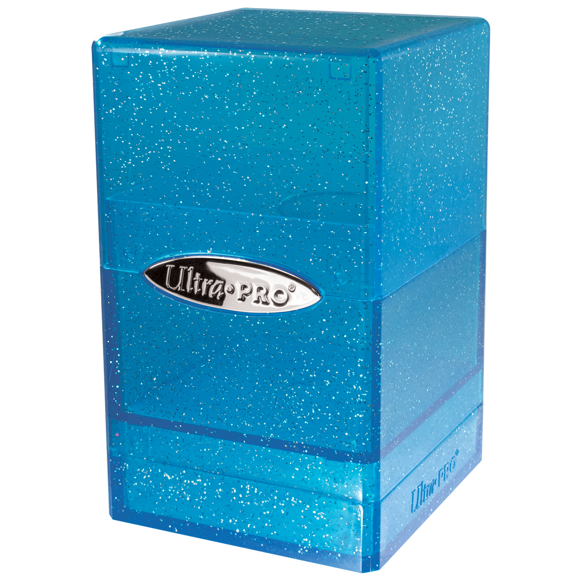 ultra-pro-glitter-satin-tower-deck-box-blau-f-r-100-standard-karten image 1