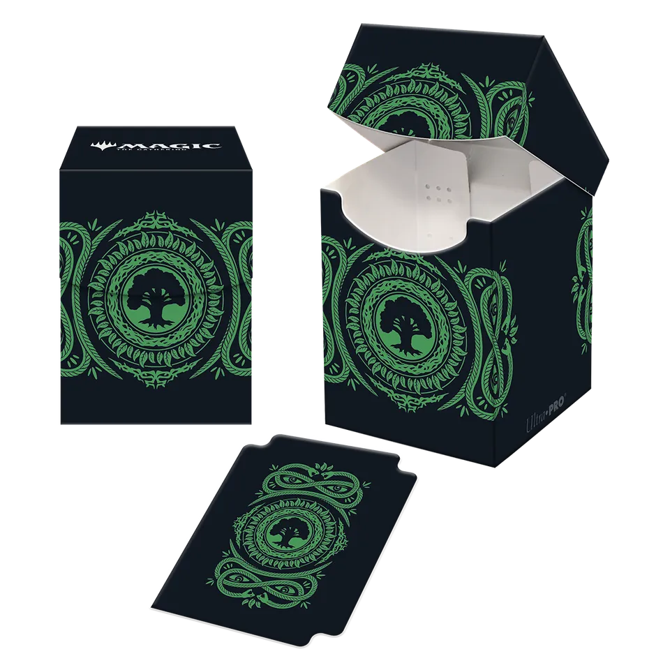 ultra-pro-magic-the-gathering-mana-7-forest-100-deck-box-gr-n image 1