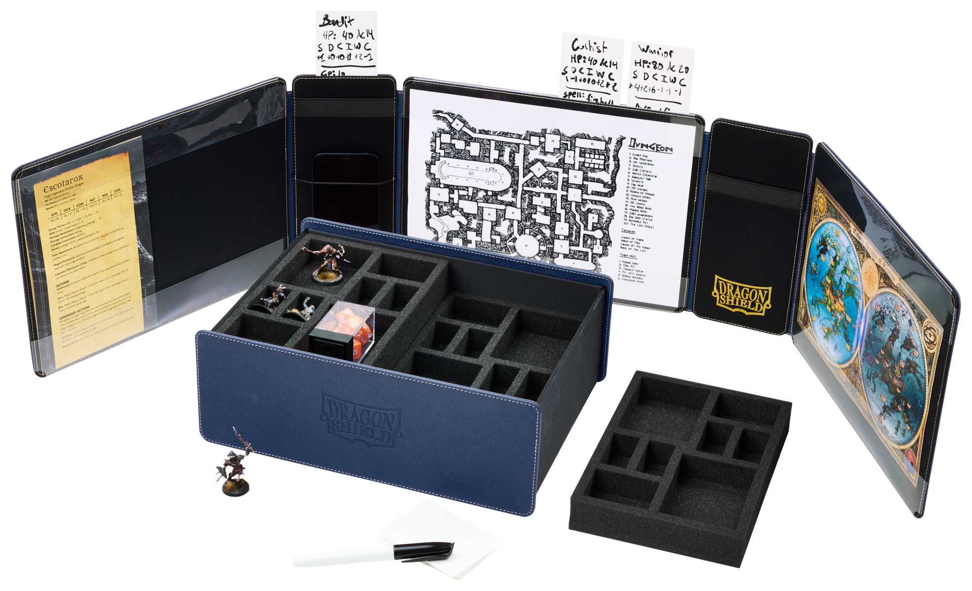 dragon-shield-game-master-companion-midnight-blue-gm-screen-mit-box image 5