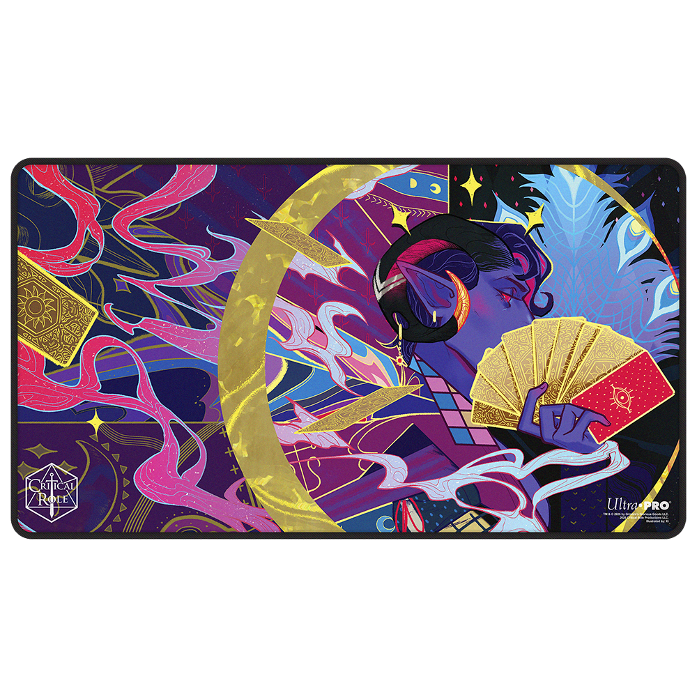 ultra-pro-black-stitched-playmat-critical-role-mighty-nein-mollymauk-tealeaf-f-r image 1