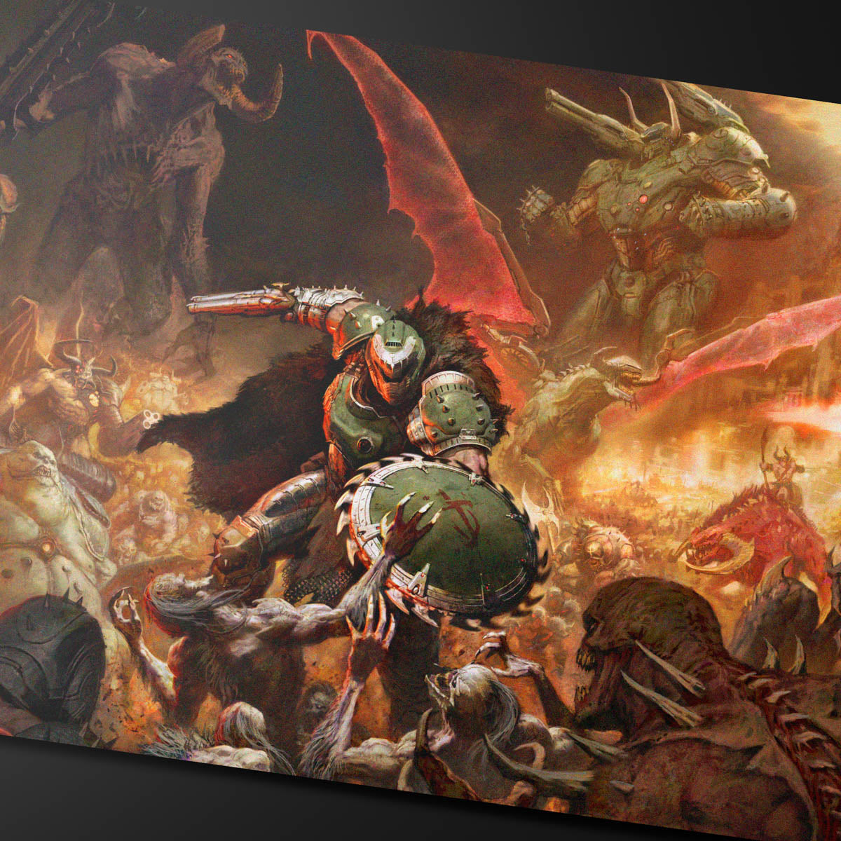 ultra-pro-doom-the-dark-ages-onslaught-extended-playmat image 2