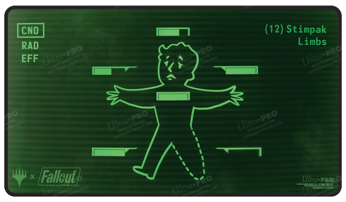 ultra-pro-fallout-inventory-management-black-stitched-standard-gaming-playmat-f- image 1