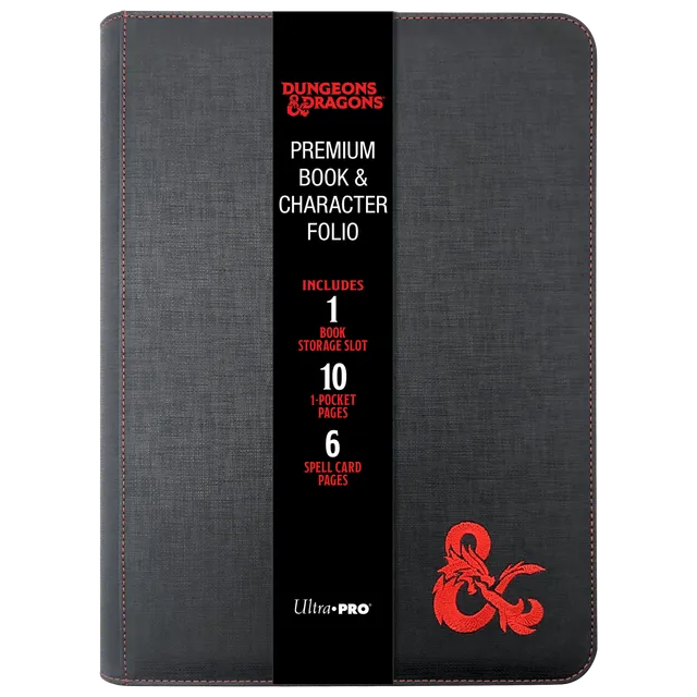 ultra-pro-dungeons-dragons-premium-zippered-book-character-folio-schwarz image 1
