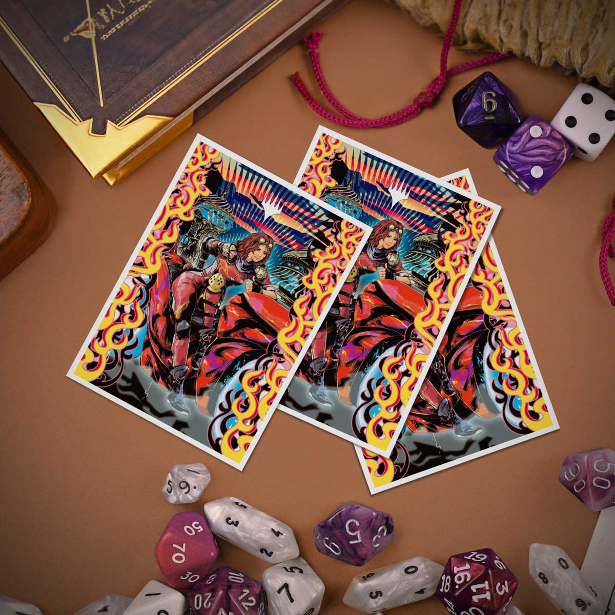 ultra-pro-magic-the-gathering-aetherdrift-chandra-spark-hunter-apex-sleeves-105c image 3