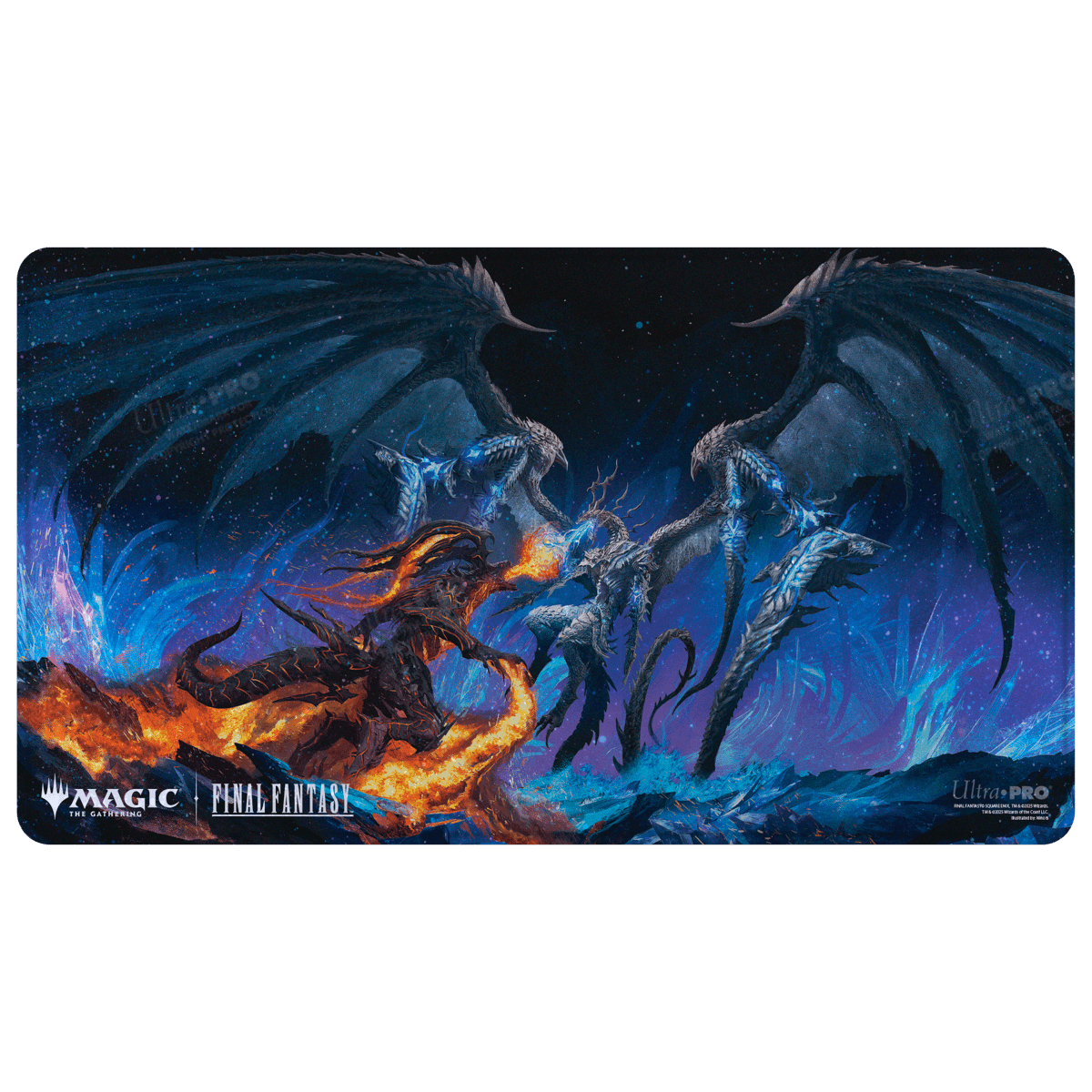 ultra-pro-magic-the-gathering-final-fantasy-holofoil-playmat-bahamut-und-ifrit image 1