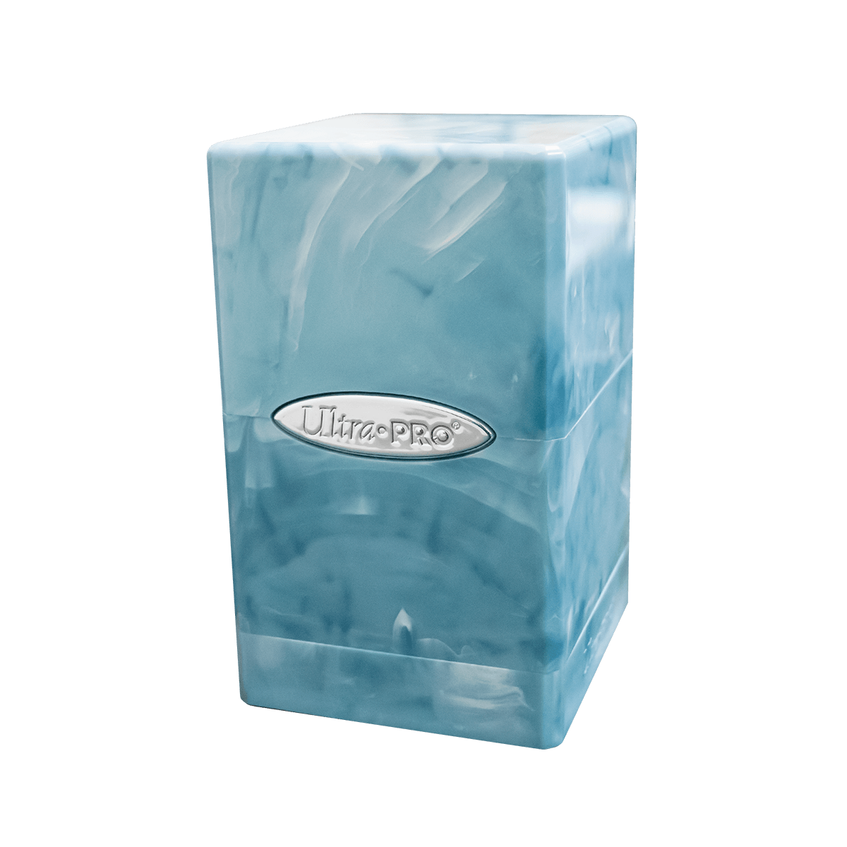 ultra-pro-marble-satin-tower-deck-box-light-blue-white-f-r-100-karten image 1