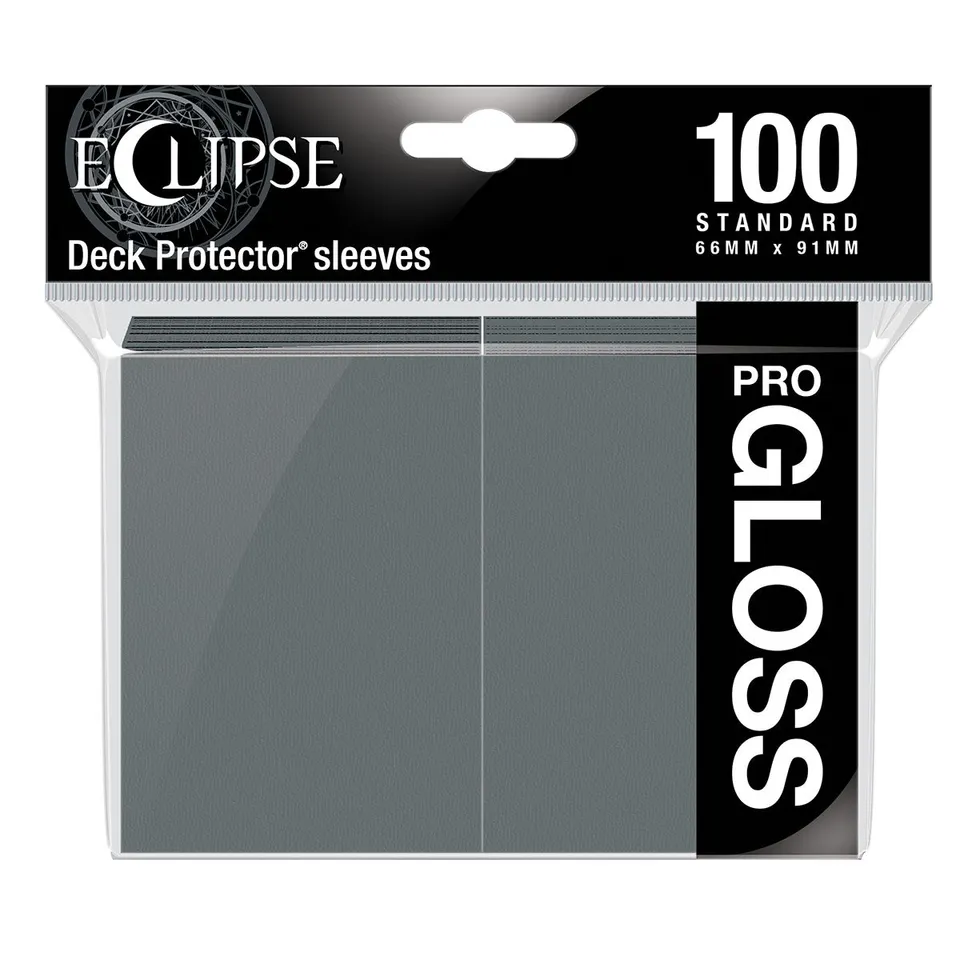ultra-pro-eclipse-gloss-standard-deck-protector-sleeves-100-st-ck-smoke-grey image 1