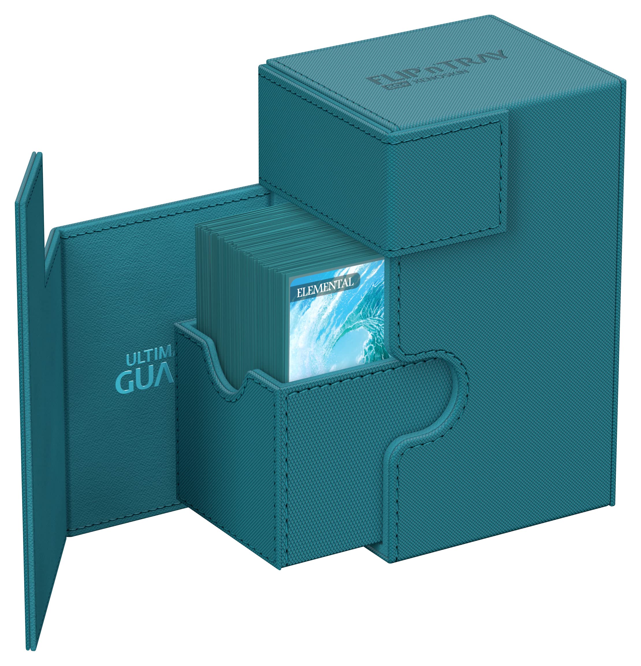 ultimate-guard-flip-n-tray-80-xenoskin-deckbox-petrolblau image 3