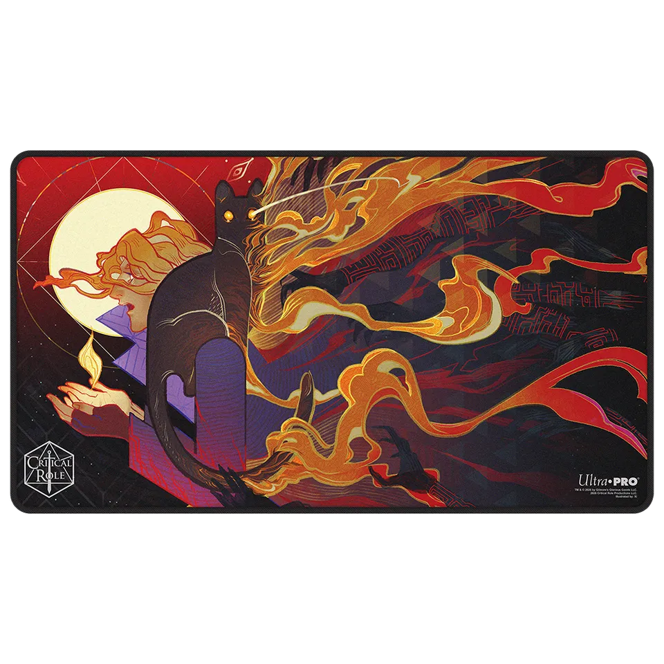 ultra-pro-critical-role-mighty-nein-caleb-widogast-black-stitched-playmat image 1