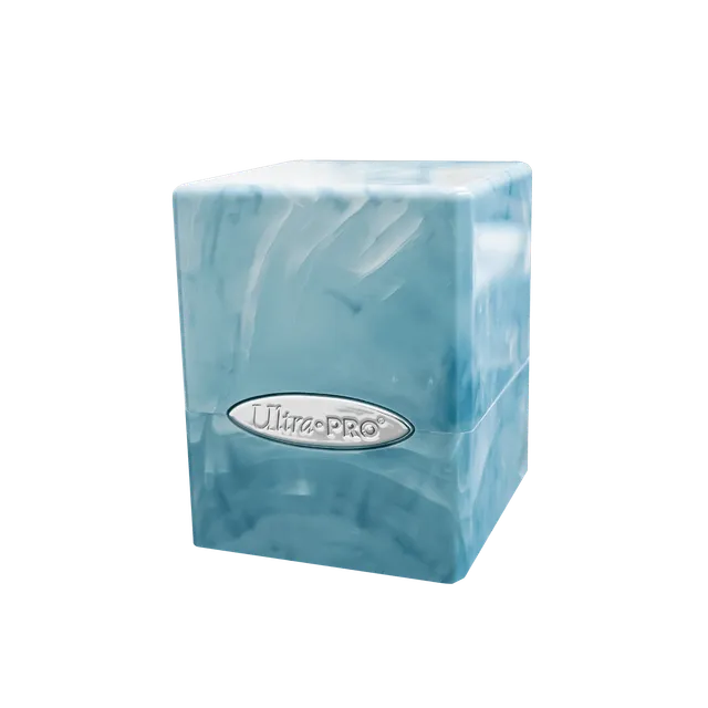 ultra-pro-marble-satin-cube-deck-box-hellblau-wei-f-r-100-karten image 1