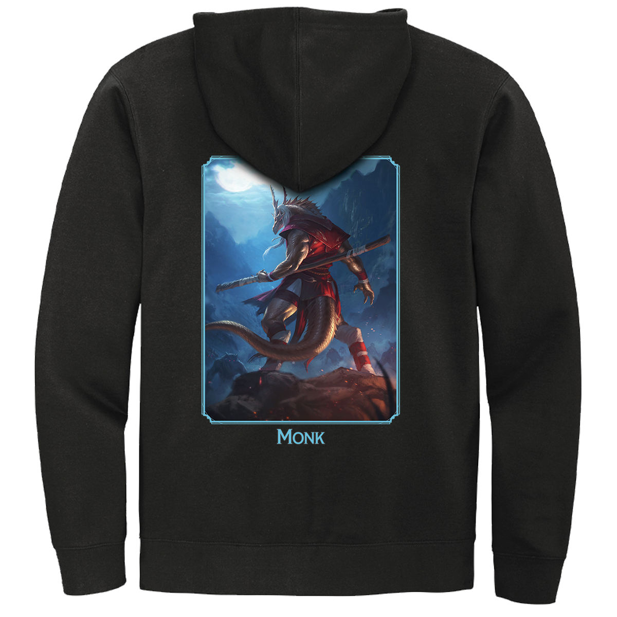 ultra-pro-dungeons-dragons-monk-class-zip-hoodie-schwarz-aus-ringspun-baumwolle image 1