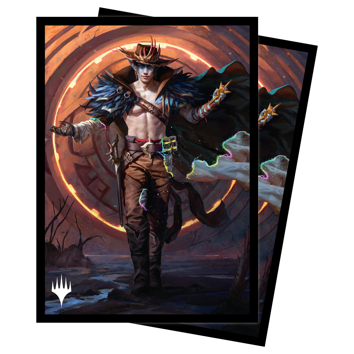ultra-pro-outlaws-of-thunder-junction-oko-key-art-deck-protector-sleeves-100ct image 2