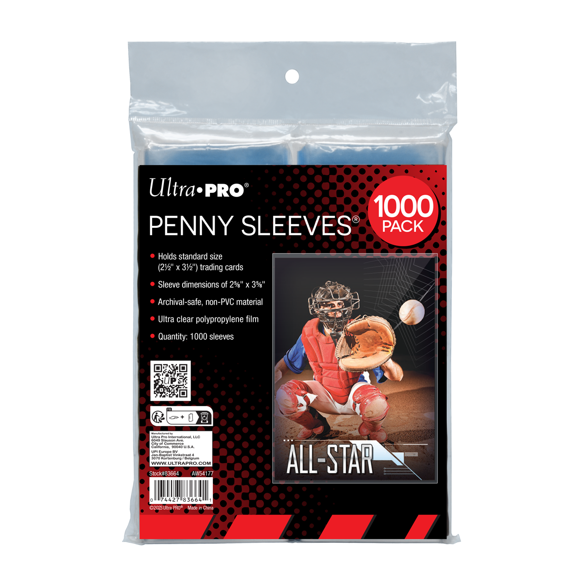 ultra-pro-1000ct-penny-sleeves-soft-trading-card-h-llen-2-5-x-3-5 image 1