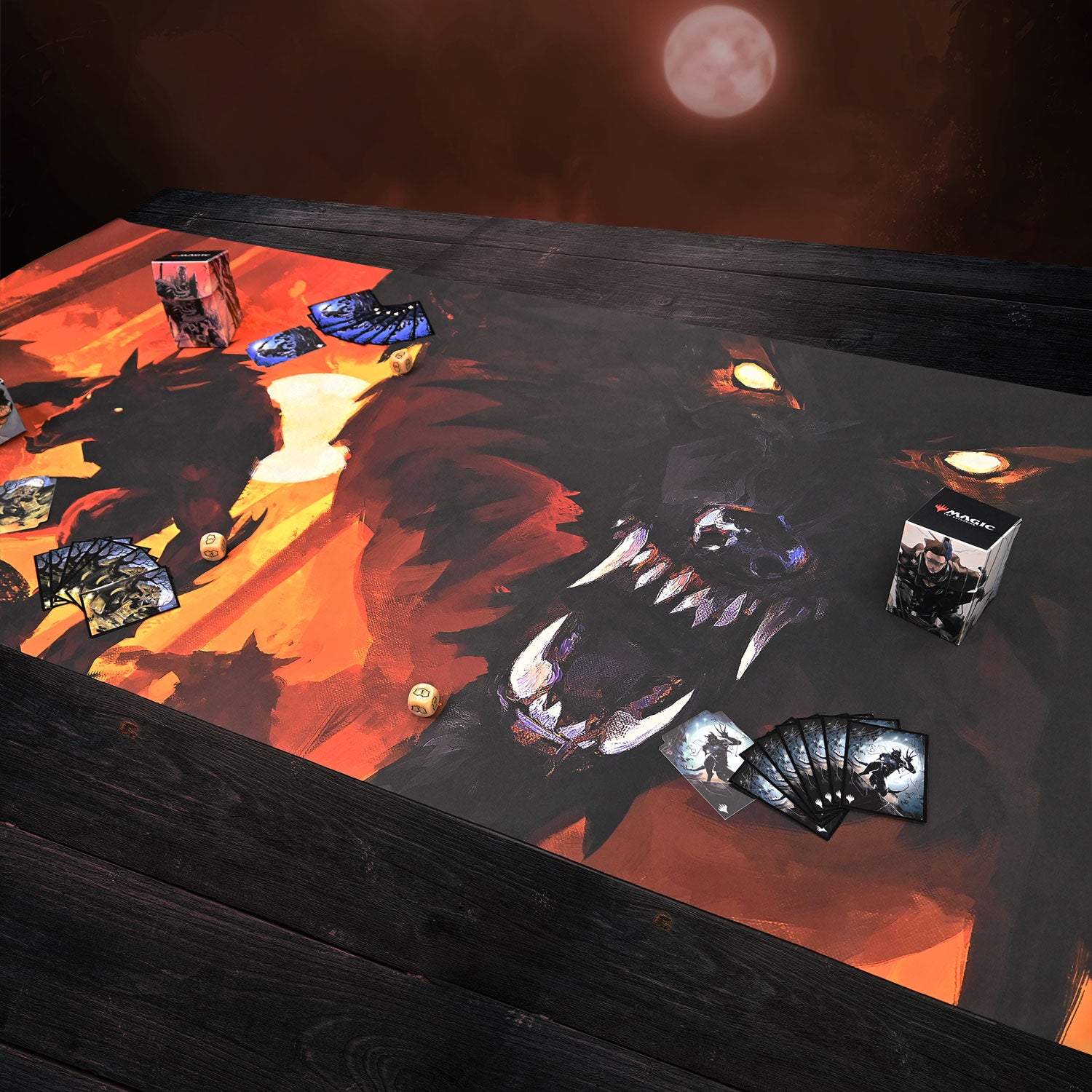 ultra-pro-innistrad-midnight-hunt-draft-booster-key-art-8ft-table-playmat-f-r-ma image 2