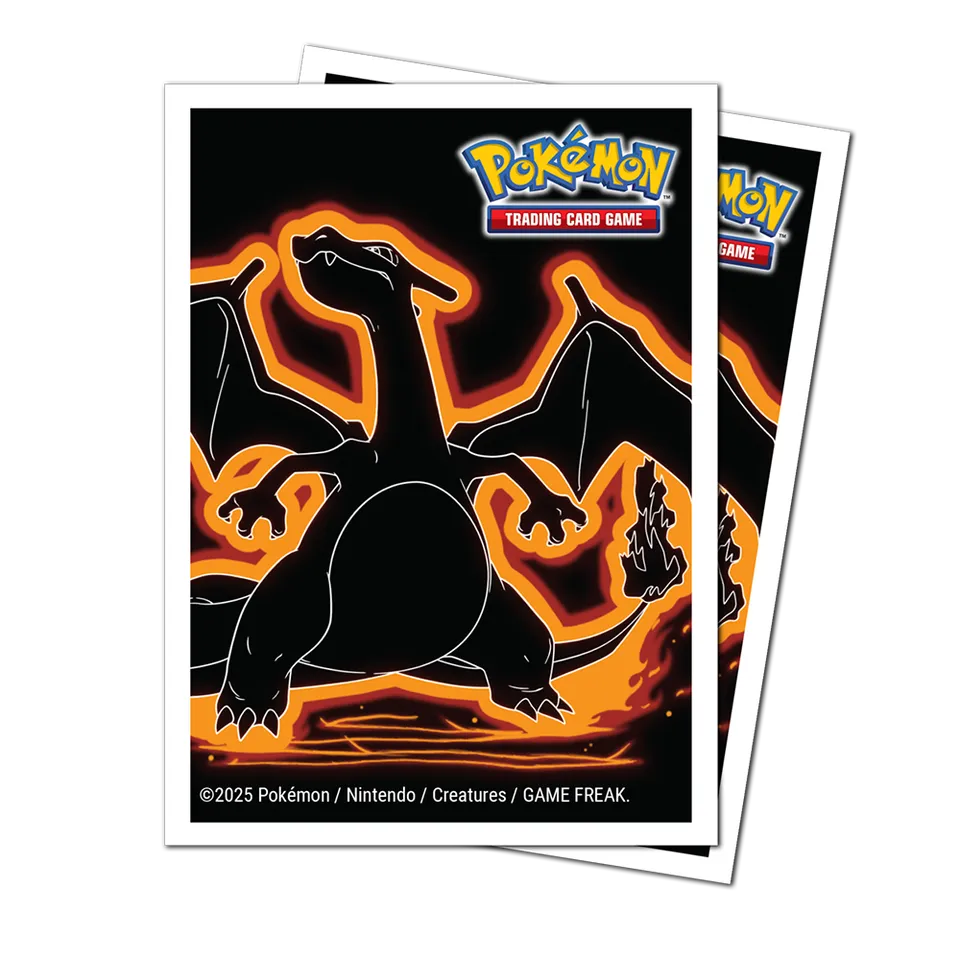 ultra-pro-neon-kanto-charizard-105ct-apex-deck-protector-sleeves-f-r-pok-mon image 1