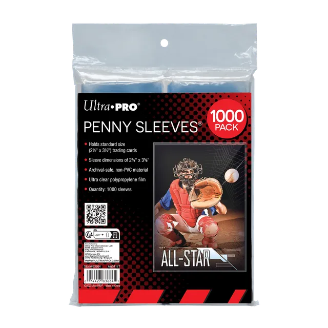 ultra-pro-1000ct-penny-sleeves-soft-trading-card-h-llen-2-5-x-3-5 image 1