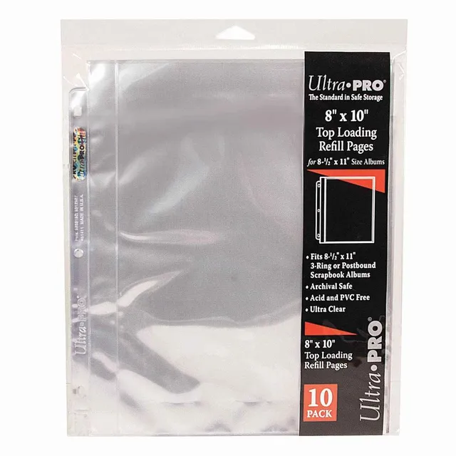 ultra-pro-3-hole-clear-8-x-10-photo-pages-f-r-3-ring-alben image 1