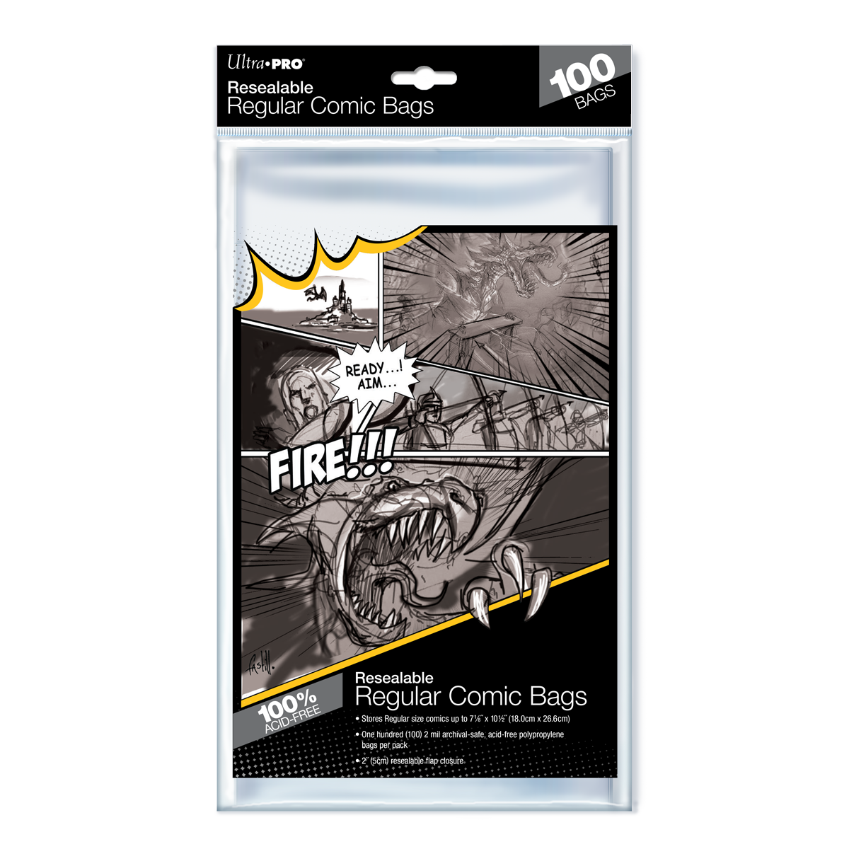 ultra-pro-regular-size-resealable-comic-bags-100ct-comic-h-llen image 1
