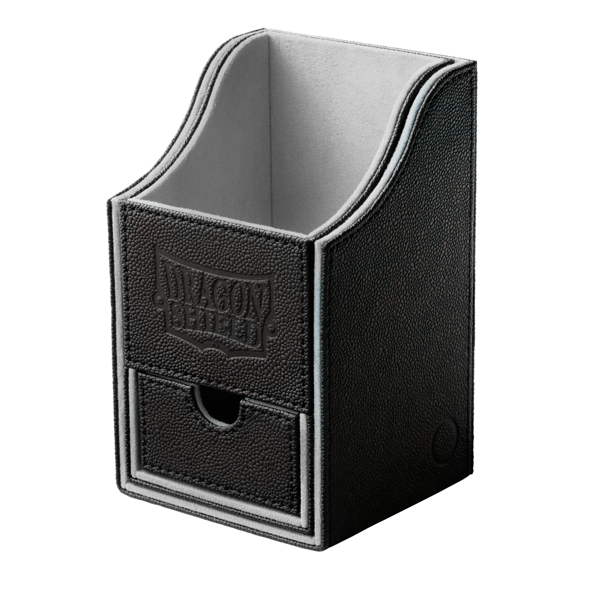 dragon-shield-nest-100-black-grey-deckbox-deck-schutzbox-mit-w-rfelfach image 1