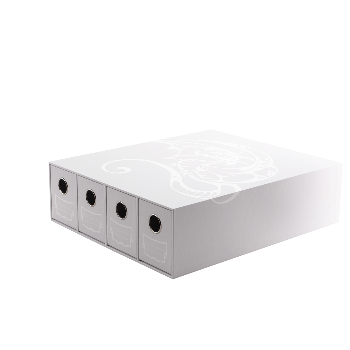 dragon-shield-fortress-card-drawers-4-schubladen-horizontal-white image 1