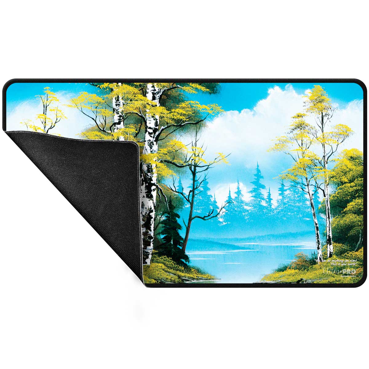 ultra-pro-bob-ross-lakeside-path-playmat-mit-schwarzer-naht image 3