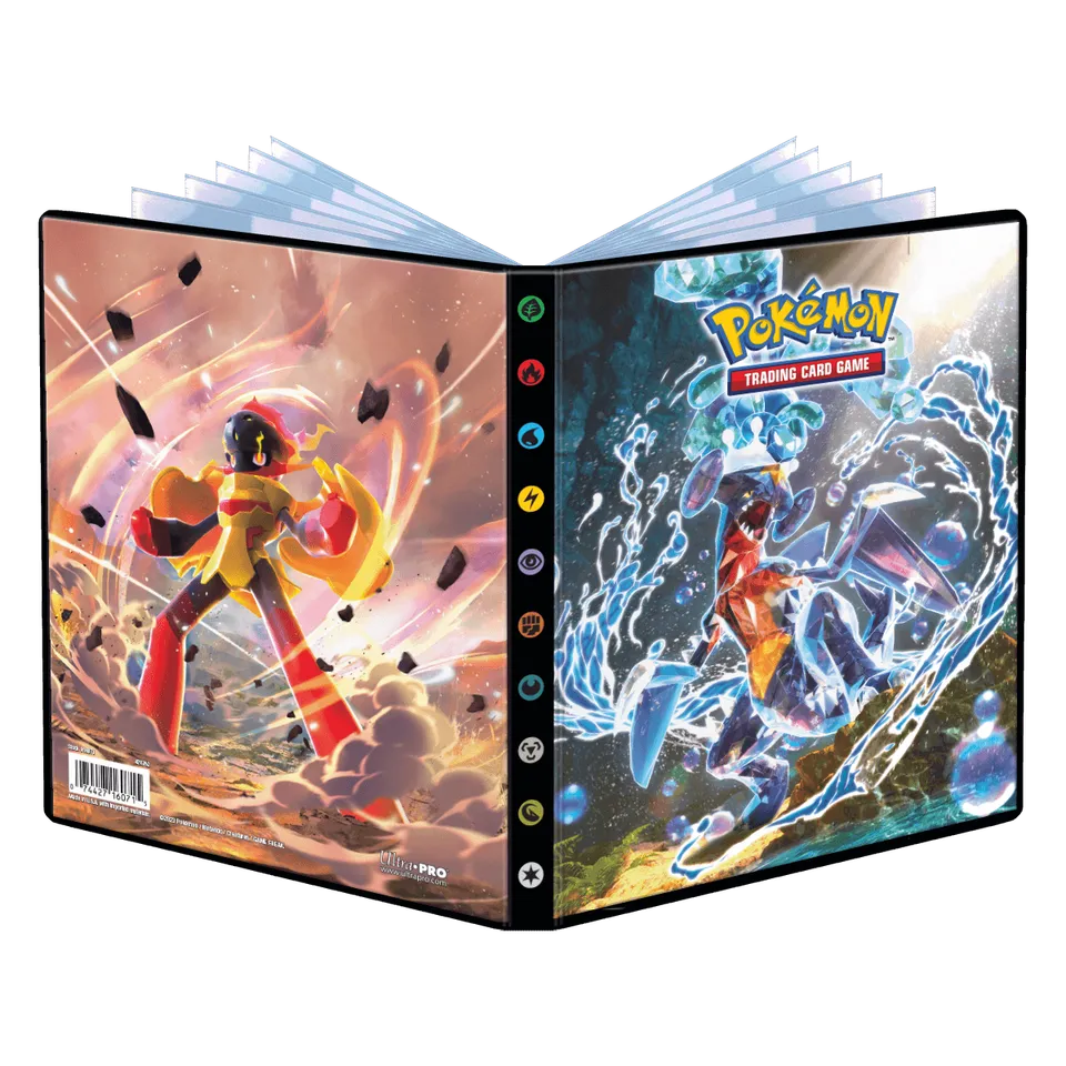 ultra-pro-scarlet-und-violet-tera-garchomp-und-armarouge-4-pocket-portfolio-f-r- image 1
