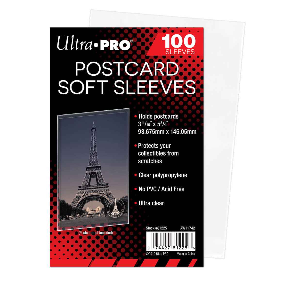 ultra-pro-postcard-soft-sleeves-3-11-16-x-5-3-4-100ct image 1