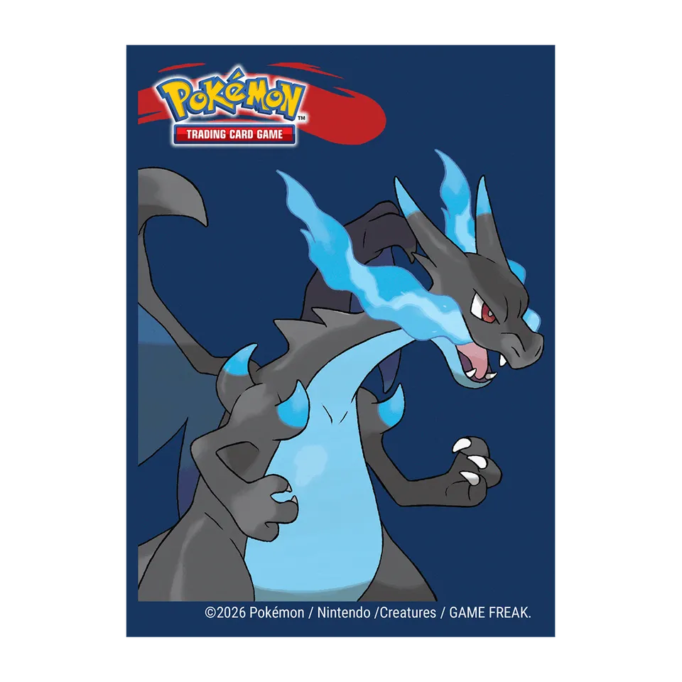ultra-pro-pok-mon-deck-protector-sleeves-mega-charizard-x-65-st-ck-standardgr-e image 1