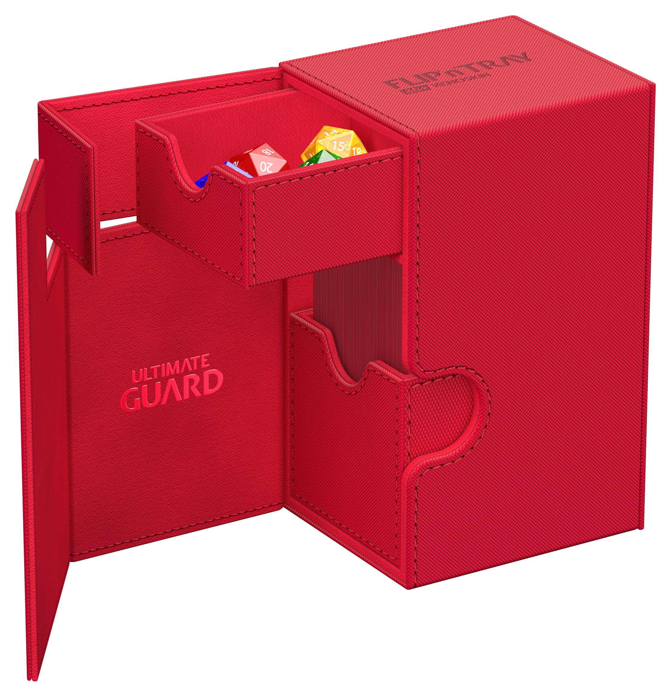 ultimate-guard-flip-n-tray-80-xenoskin-deckbox-monocolor-rot image 6