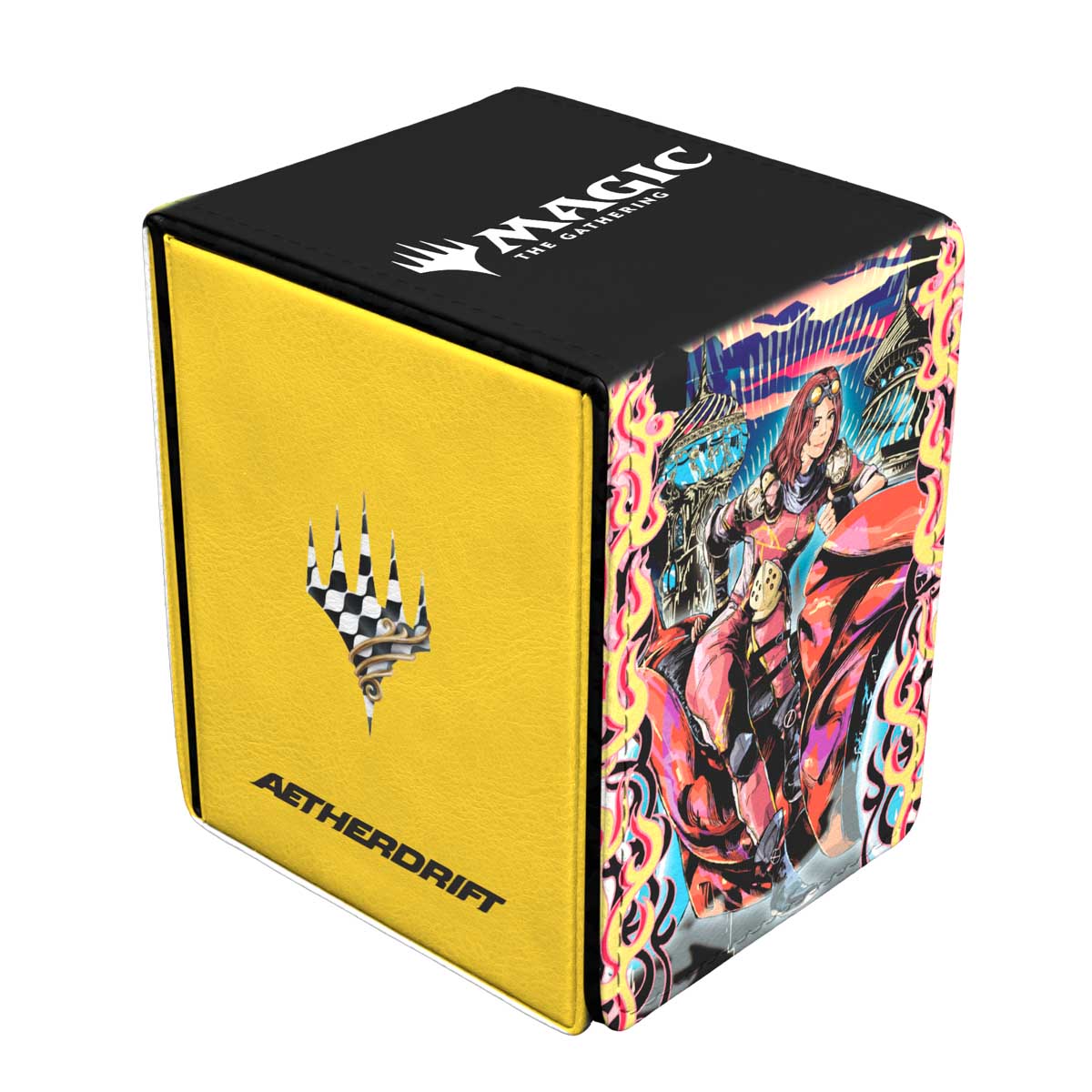 ultra-pro-aetherdrift-chandra-spark-hunter-alcove-flip-deck-box-f-r-magic-the-ga image 1