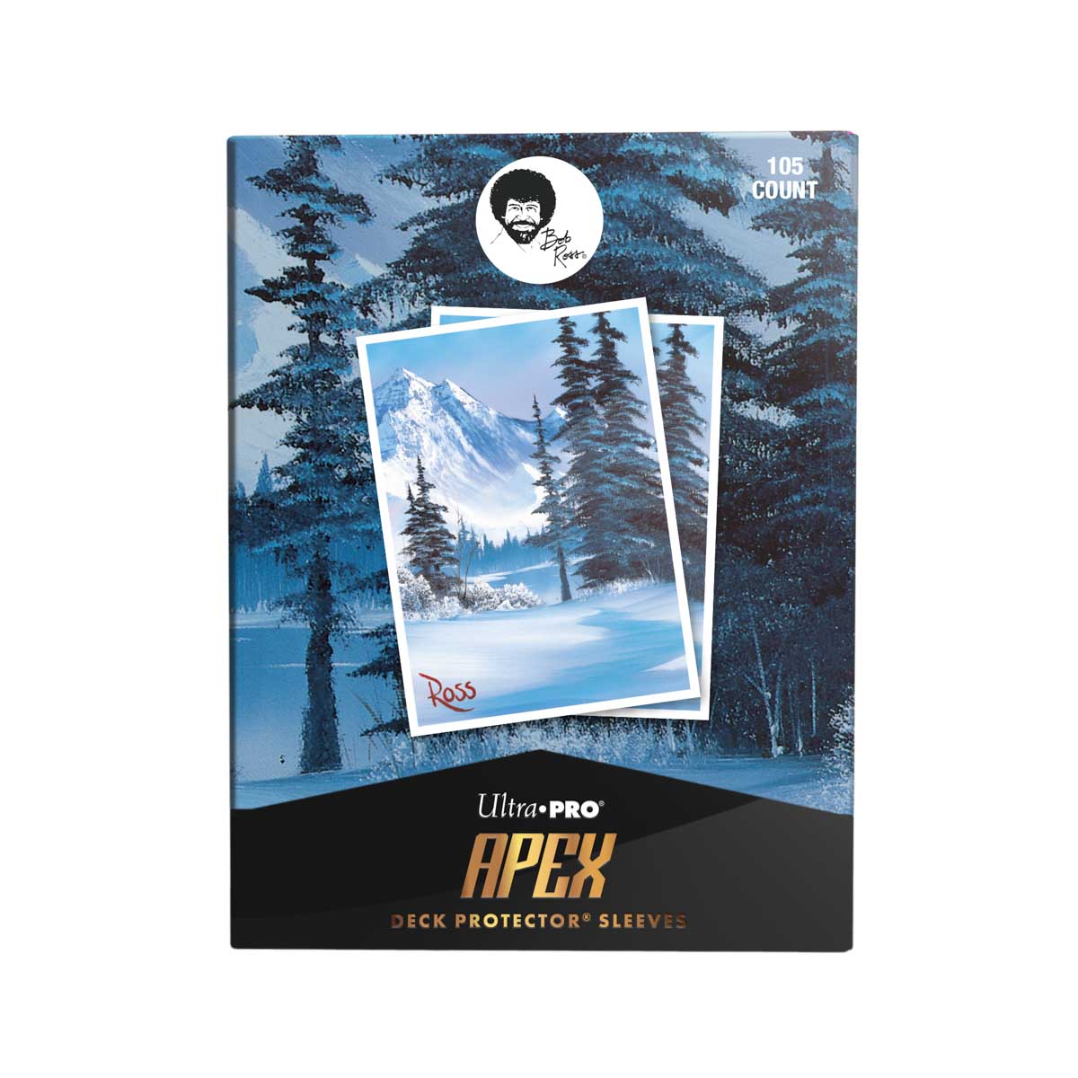 ultra-pro-bob-ross-winter-paradise-apex-deck-protector-sleeves-105ct image 4