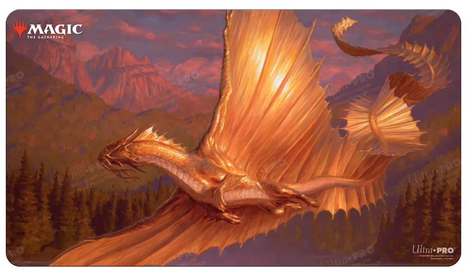 ultra-pro-adventures-in-the-forgotten-realms-adult-gold-dragon-standard-gaming-p image 1