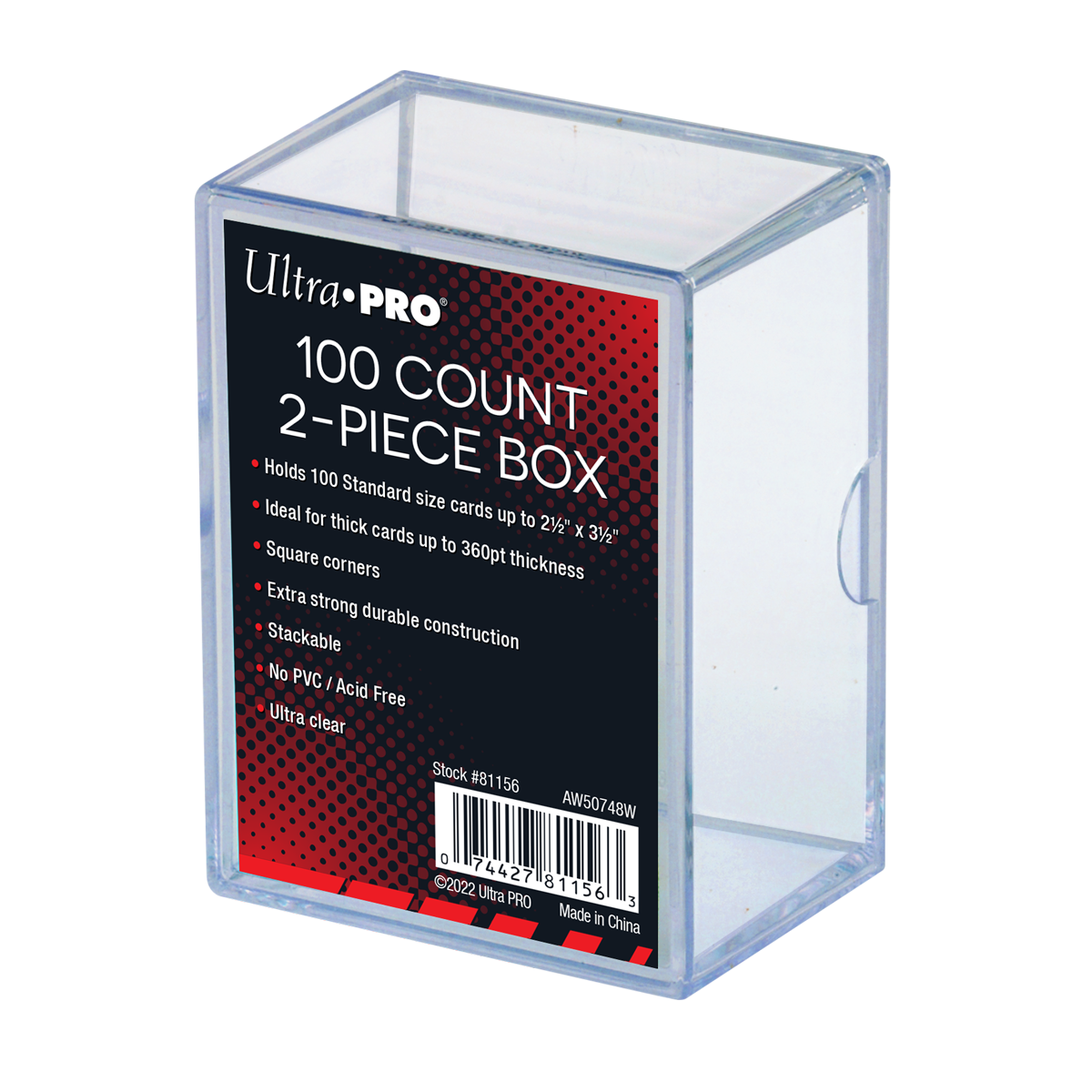 ultra-pro-2-piece-100-count-clear-card-storage-box image 1