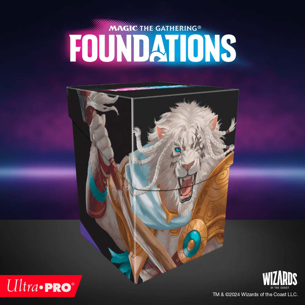 ultra-pro-magic-the-gathering-foundations-ajani-100-deck-box-light-mit-teiler image 2