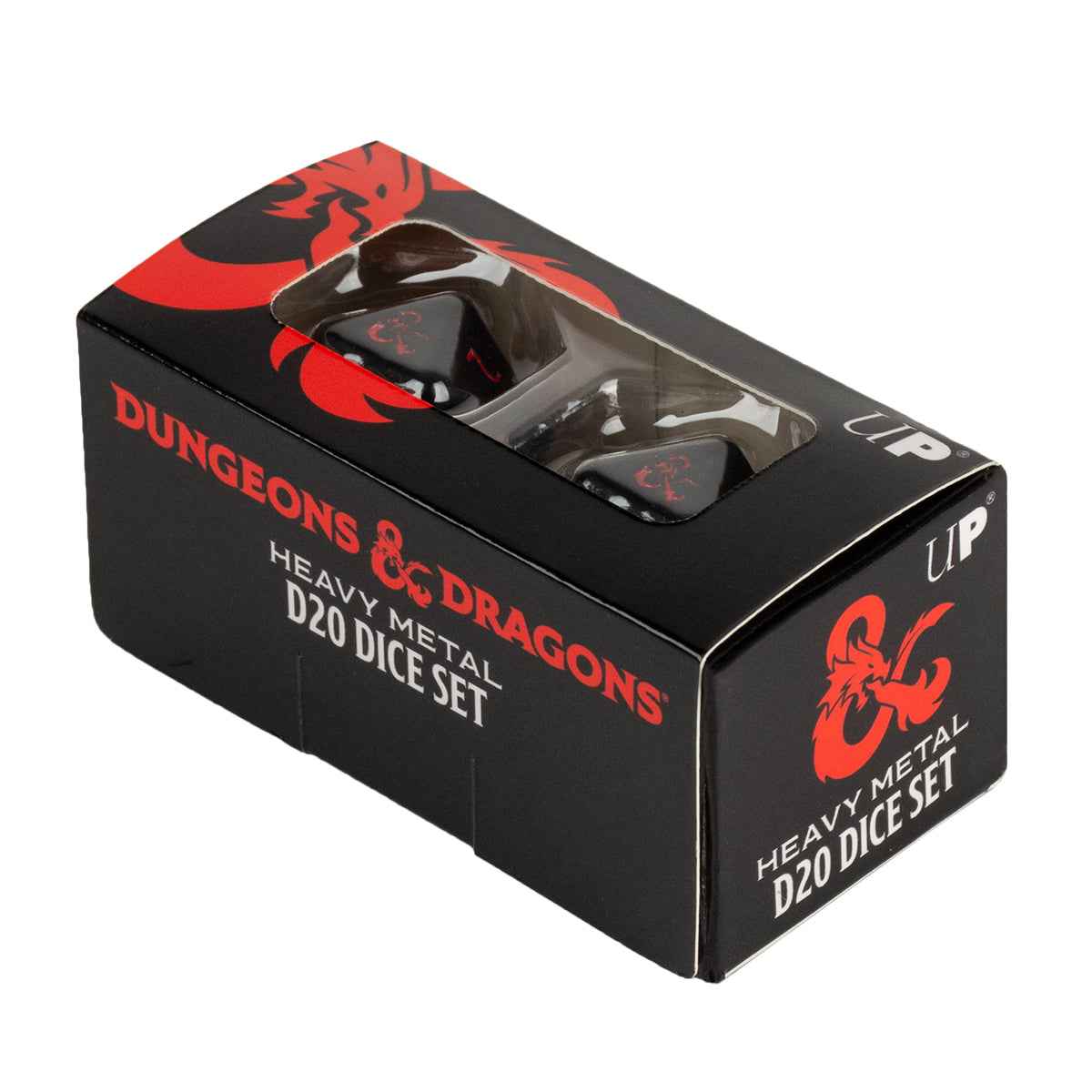 ultra-pro-heavy-metal-black-and-red-d20-w-rfelset-2ct-f-r-dungeons-dragons image 2