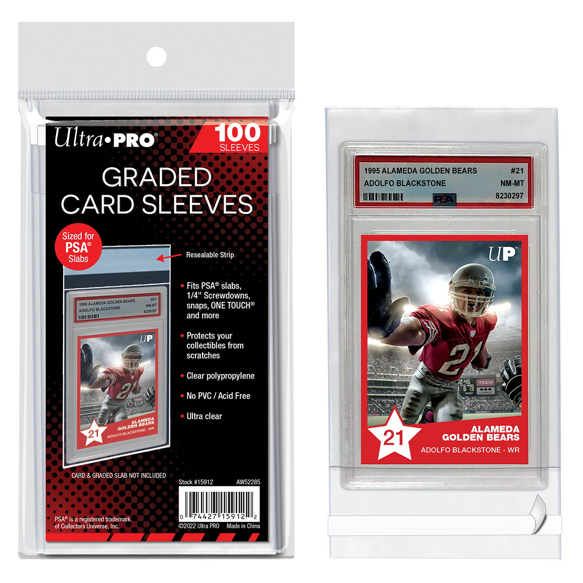 ultra-pro-psa-graded-card-sleeves-100ct-schutzh-llen-f-r-slabs image 1