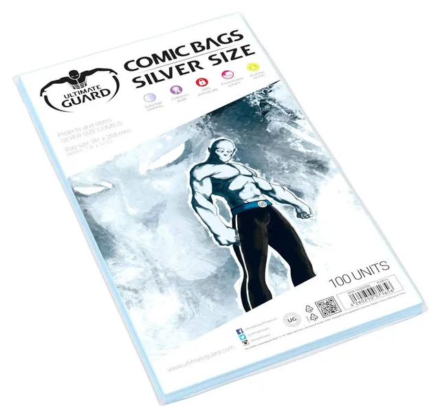 ultimate-guard-comic-bags-silver-size-100-st-ck image 1