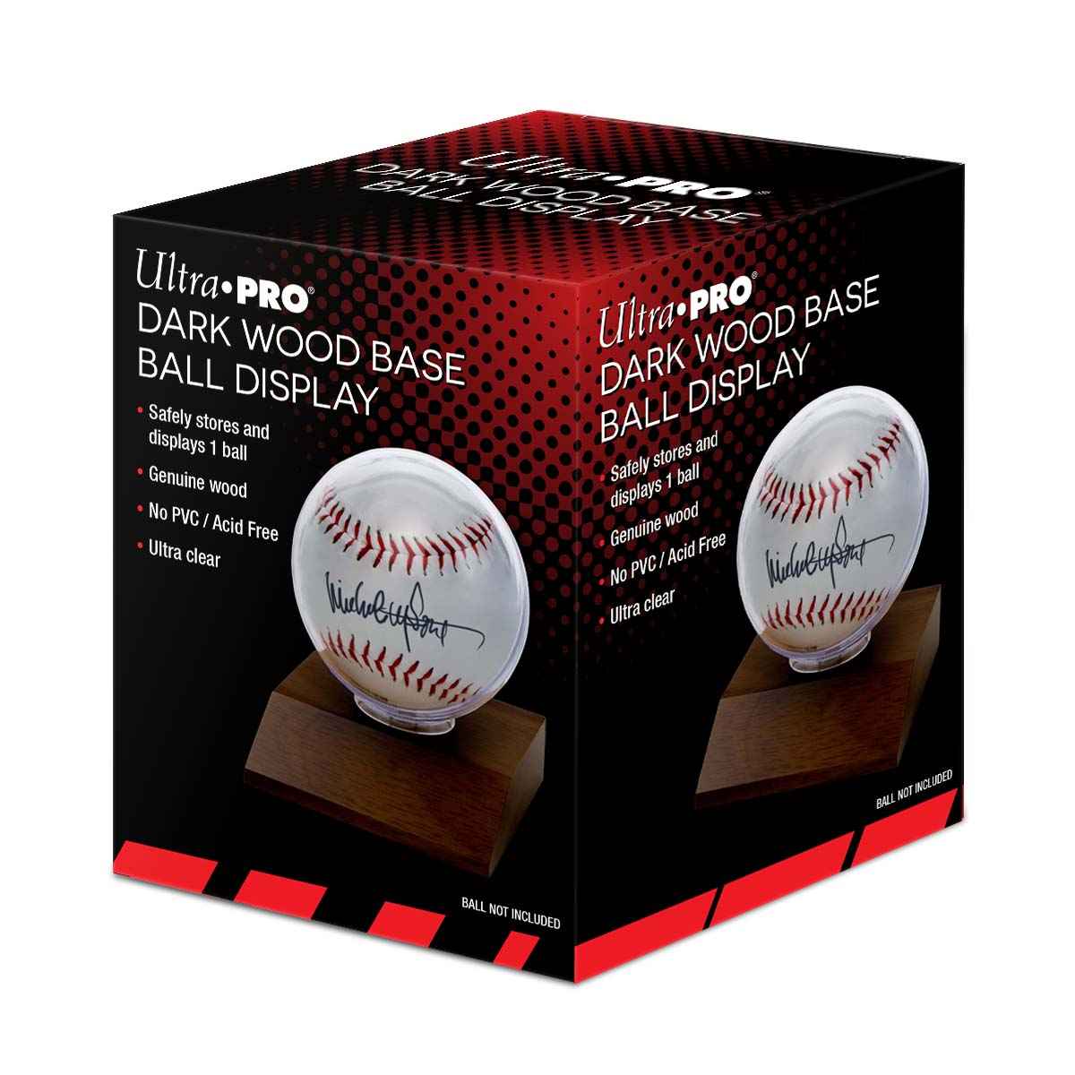ultra-pro-baseball-dark-wood-base-display-halter image 2
