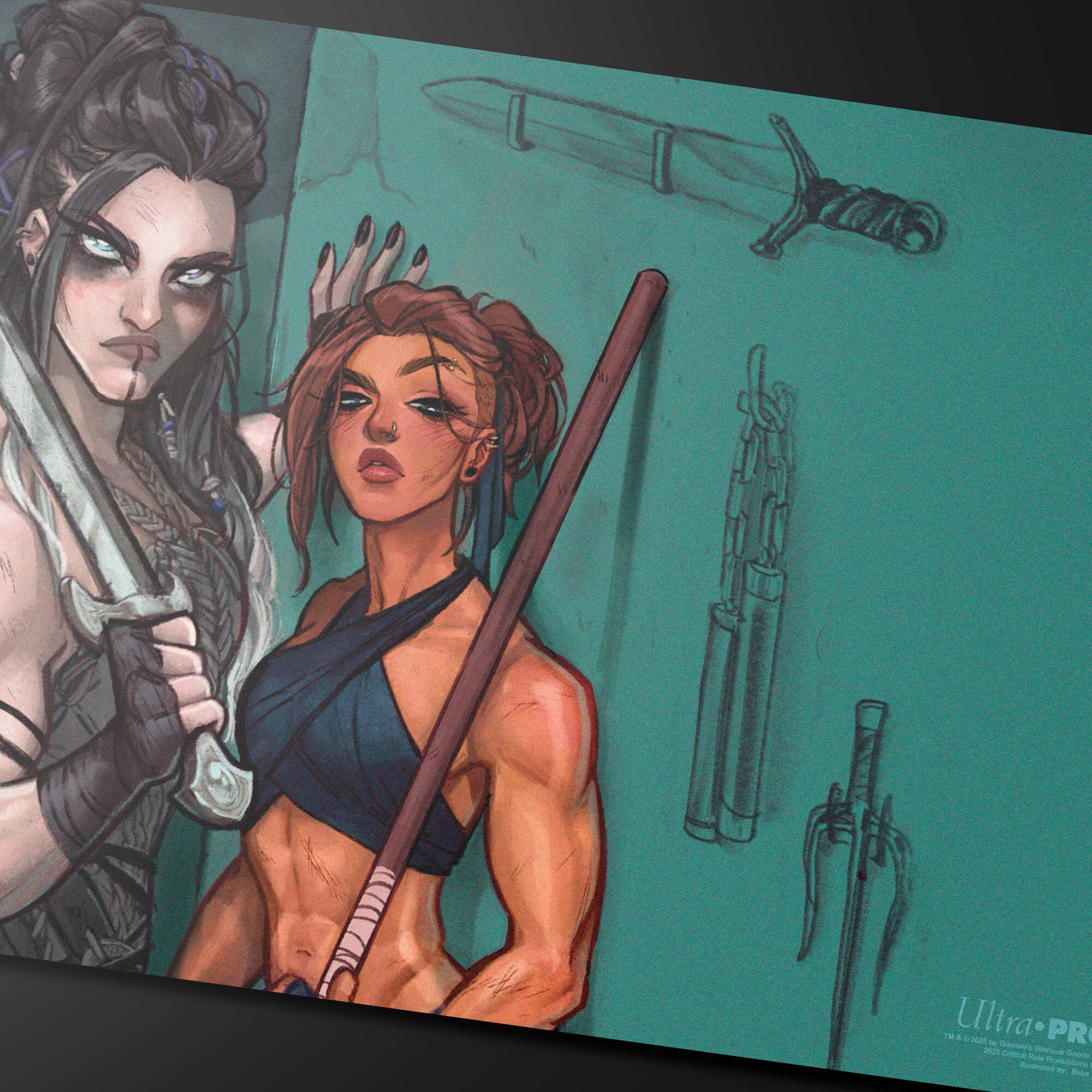 ultra-pro-critical-role-pinups-yasha-und-beauregard-playmat-standard-spielmatte image 2