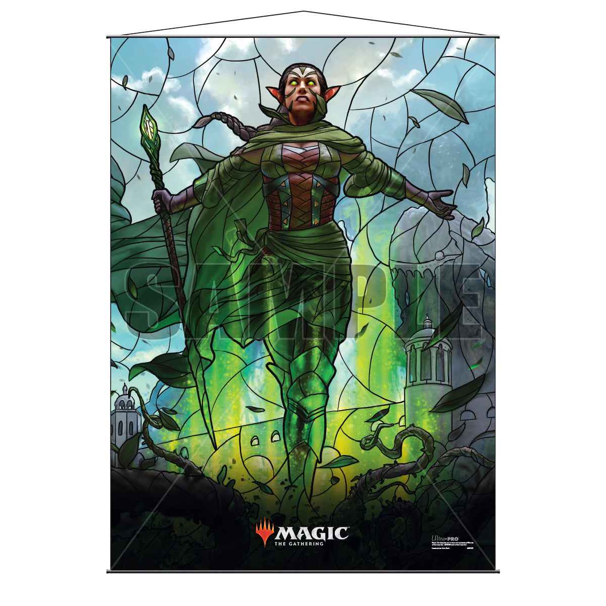 ultra-pro-war-of-the-spark-nissa-stained-glass-wall-scroll-f-r-magic-the-gatheri image 1