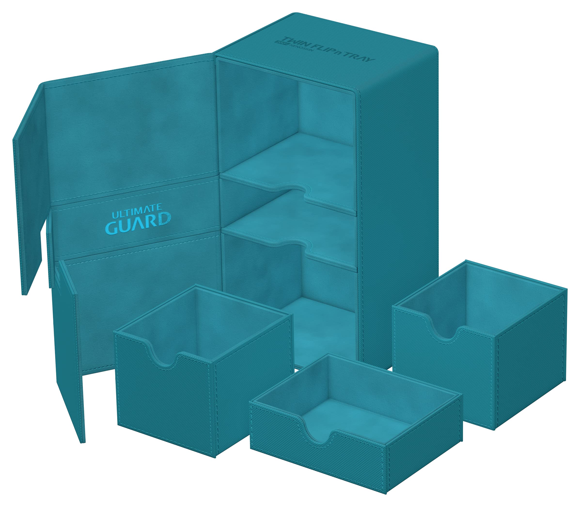 ultimate-guard-twin-flip-n-tray-200-xenoskin-petrolblau-deck-box image 6
