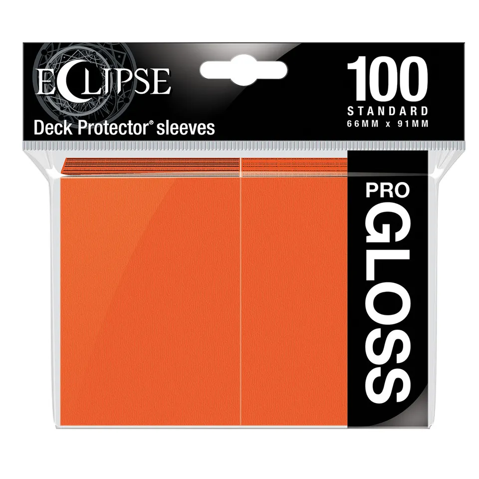 ultra-pro-eclipse-gloss-standard-deck-protector-sleeves-100er-pumpkin-orange image 1