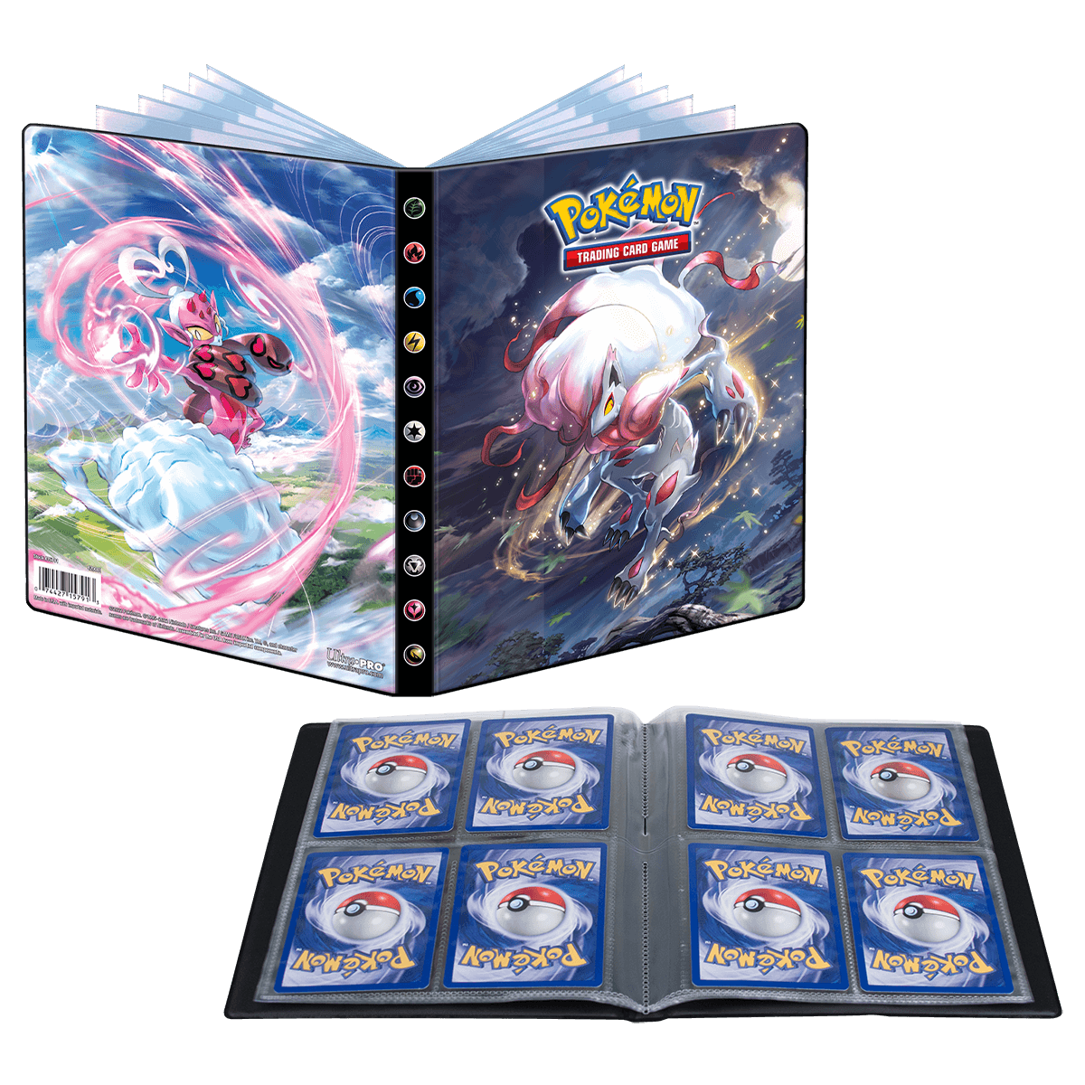 ultra-pro-sword-and-shield-11-hisuian-zoroark-und-enamorous-4-pocket-portfolio-f image 2