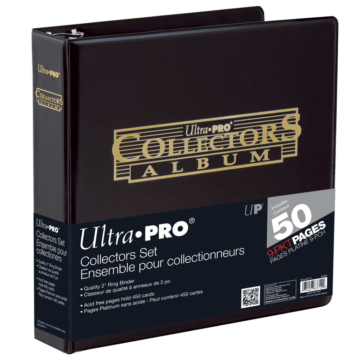 ultra-pro-collectors-album-2-schwarz-gold-mit-50x-9-pocket-platinum-seiten image 2